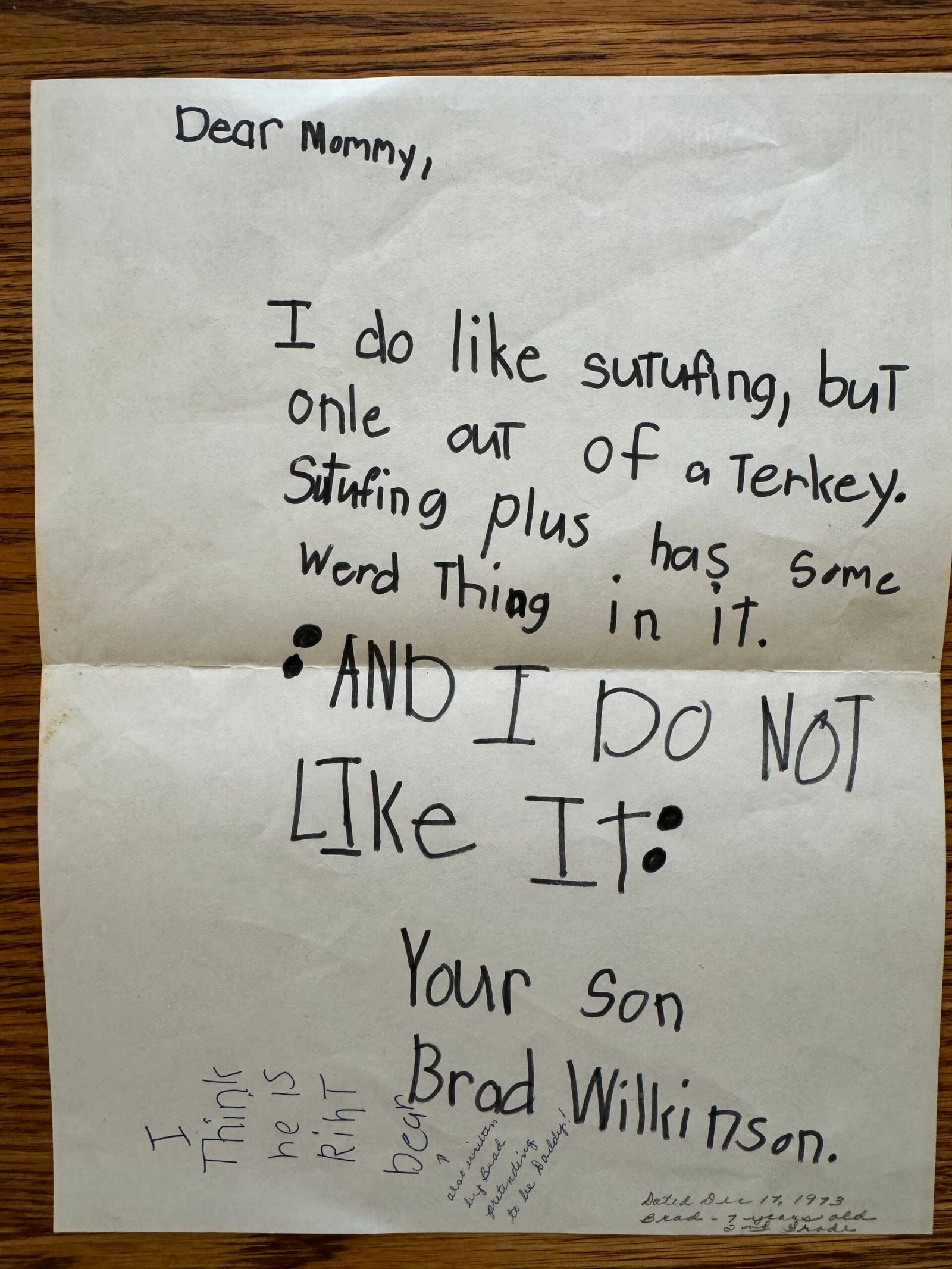 The Stuffing Letter
